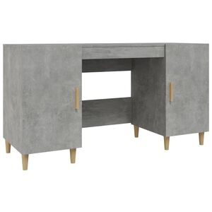 vidaXL Skrivebordskap betonggr&aring; 140x50x75 cm konstruert tre