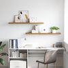 vidaXL Vegghylle 2 pcs Brun 120 x 23,5 x 4 cm Konstruert tre