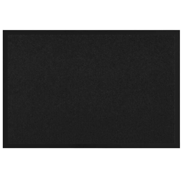 vidaXL D&oslash;rmatte Svart 60 x 40 x 1.2 cm Teddy-stoff