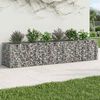 vidaXL Gabion hevet seng 2 pcs s&oslash;lv 260 x 60 x 55 cm Galvanisert St&aring;l