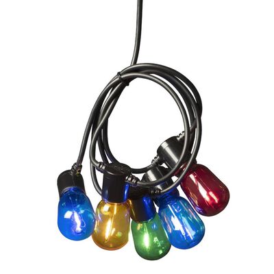 KONSTSMIDE Festlys med 40 klare ovale lamper flerfarget