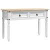 vidaXL Avlastningsbord CORONA Hvit 115 x 46 x 73 cm Massiv furu