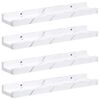 vidaXL Vegghylle 4 pcs Hvit marmor 40 x 9 x 3 cm Konstruert tre