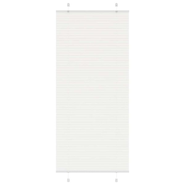 vidaXL pliss&eacute;gardin Hvit 100x200 cm Stoff Bredde 99,4 cm Polyester