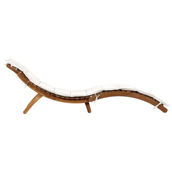 vidaXL Solseng med kremhvite puter heltre akasie