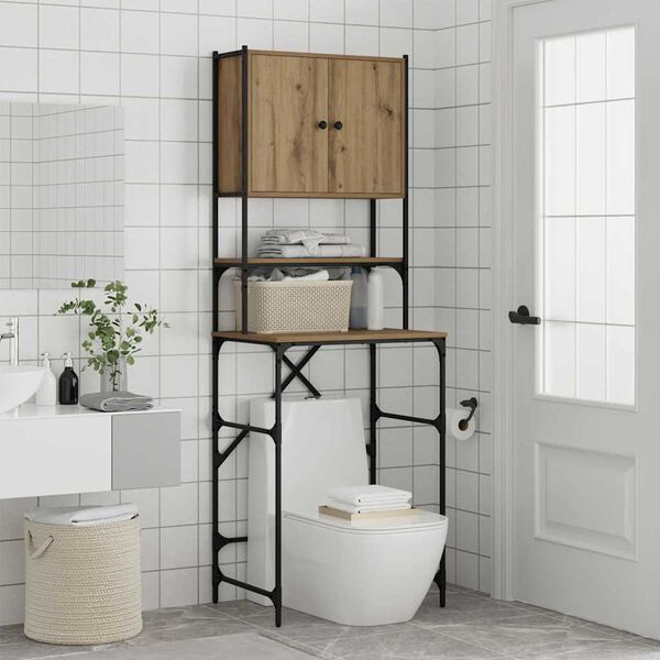 vidaXL Vaskemaskinskap Artisan Eik 68 x 48,5 x 194 cm Konstruert tre