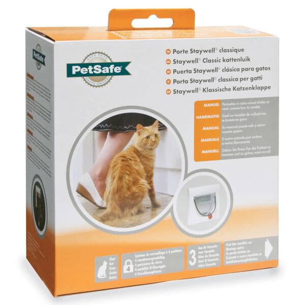 PetSafe Manuell 4-veis katteluke med tunnel Classic 917 hvit 5030