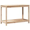 vidaXL Pottebord med hylle 108x50x75 cm heltre furu