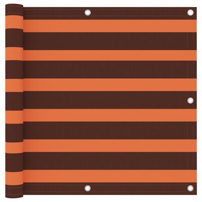 vidaXL Balkongskjerm oransje og brun 90x300 cm oxfordstoff