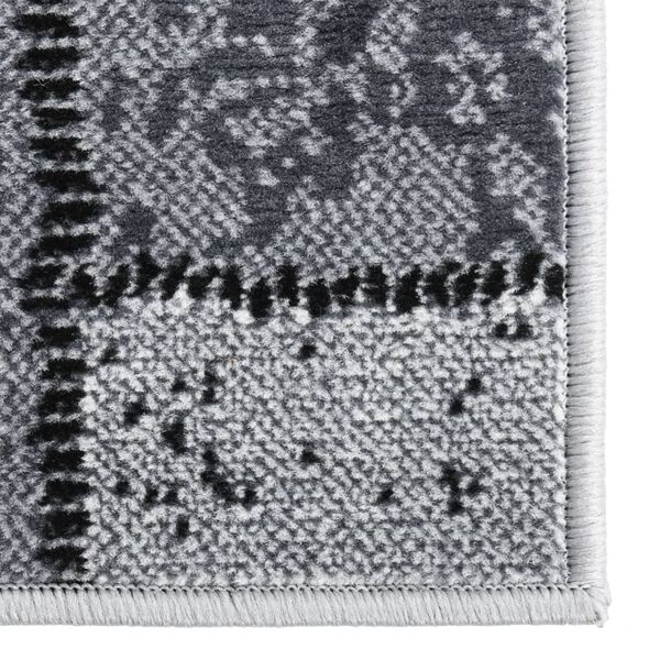 vidaXL Teppel&oslash;per BCF gr&aring; med blokkm&oslash;nster 100x500 cm