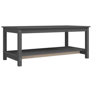 vidaXL Salongbord gr&aring; 110x55x45 cm heltre furu