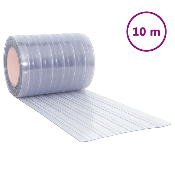 vidaXL D&oslash;rgardin gjennomsiktig 300 mm x 2,6 mm 10 m PVC