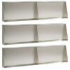vidaXL St&oslash;ttemur 6 stk. 80 x 12 x 30 cm Rustfritt st&aring;l S&oslash;lv