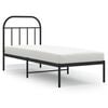 vidaXL Sengeramme i metall med hodegavl svart 75x190 cm