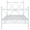 vidaXL Sengeramme i metall med hode- og fotgavl hvit 80x200 cm