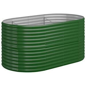 vidaXL H&oslash;ybed galvanisert st&aring;l 152x80x68 cm gr&oslash;nn
