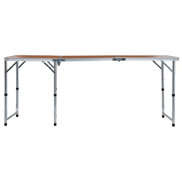 vidaXL Sammenleggbart campingbord aluminium 180x60 cm