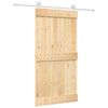 vidaXL Skyved&oslash;r Naturlig og Hvit 100 x 210 cm Massiv Furu Tre