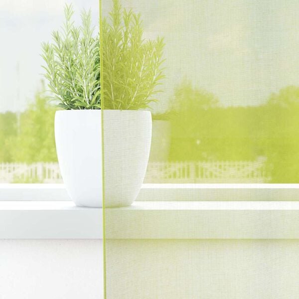 vidaXL Voilegardiner med fanetopp 2 stk eplegr&oslash;nn