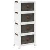 vidaXL Oppbevaringsboks stablebar med hjul 4lags 28L 48x29,5x112,5 cm