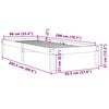 vidaXL Sengeramme uten madrass voksbrun 90x200 cm heltre furu