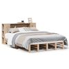 vidaXL Seng med bokhylle uten madrass 160x200 cm heltre
