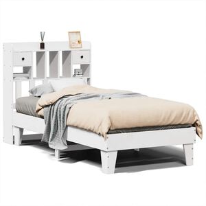 vidaXL Sengeramme uten madrass hvit 90x190 cm heltre furu