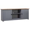 vidaXL TV-benk gr&aring; 120x40x50 cm heltre furu Panama Range