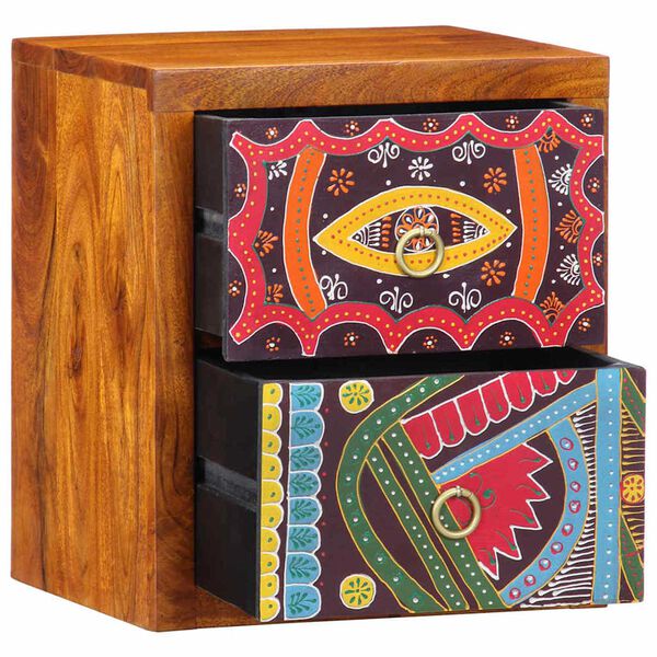 vidaXL Nattbordskap med skuff Brun 35 x 30 x 40 cm heltre akasie