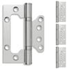 vidaXL Hingse 4 stk. 100 x 75 x 13 mm S&oslash;lv St&aring;l