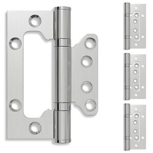 vidaXL Hingse 4 stk. 100 x 75 x 13 mm S&oslash;lv St&aring;l