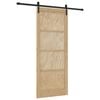 vidaXL Skyved&oslash;r 86 x 211 cm Heltre furu Naturlig og svart