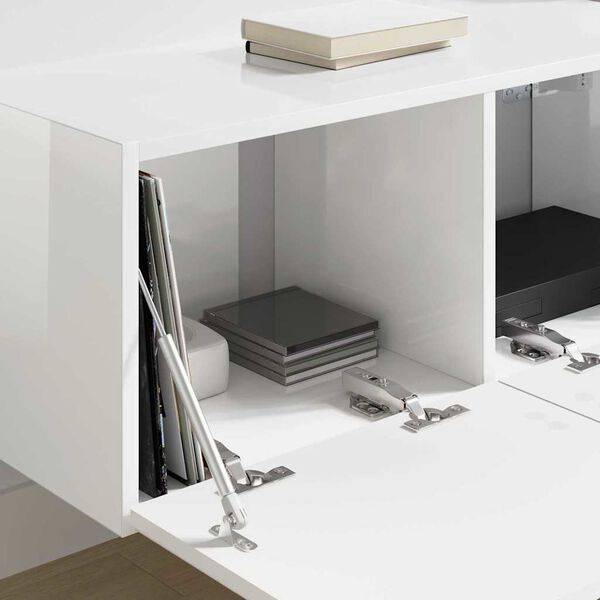 vidaXL TV Veggskap Veggmontert 2 pcs Glanset Hvit 78,5 x 31 x 29,5 cm