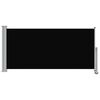 vidaXL Uttrekkbar sidemarkise 120 x 300 cm svart