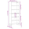 vidaXL Highboard gr&aring; sonoma 69,5x32,5x180 cm konstruert tre
