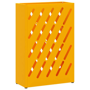 vidaXL Regn paraplystativ Sennepsgul 28 x 12 x 41 cm St&aring;l