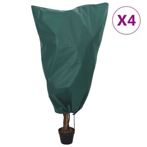 vidaXL Plantefleecetrekk med snor 4 stk 70 g/m&sup2; 0,8x0,8 m