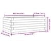 vidaXL Plantekasse voksbrun 70x40x26,5 cm heltre furu