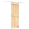 vidaXL Skyved&oslash;r Naturlig og Hvit 70 x 210 cm Massiv Furu Tre
