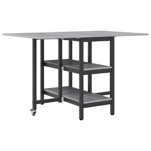 vidaXL Spisebord 122 x 80 x 76,5 cm Konstruert tre Gr&aring; Sonoma