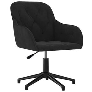 vidaXL Kontorstol Svart 56 x 61,5 x 72 cm Fl&oslash;yel