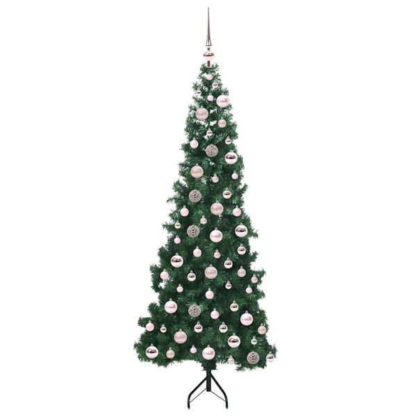 vidaXL Hj&oslash;rne Kunstig Jul Tre med 300 LED gr&oslash;nn 180 cm PVC og metall
