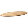vidaXL Bordplate 100x50x2 cm oval heltre eik