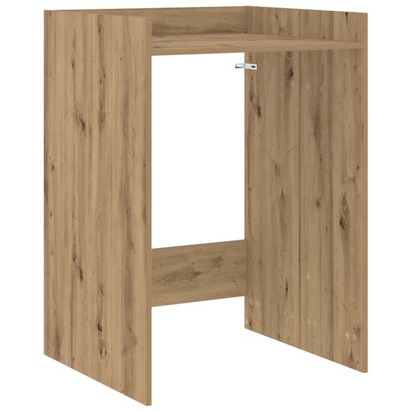 vidaXL Vaskemaskin skap med lagring Kunstnerisk Eik 67,5 x 62 x 97 cm