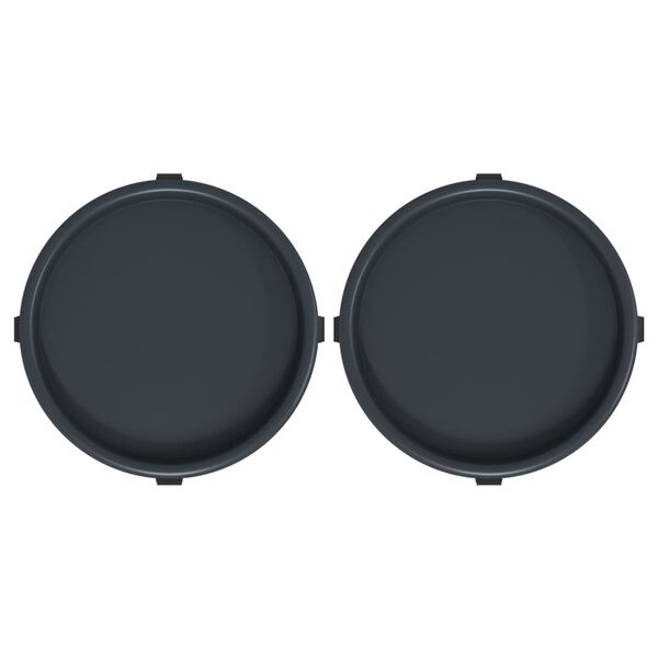 vidaXL Plantevogner med hjul 2 stk grå diameter 34 cm 35 kg