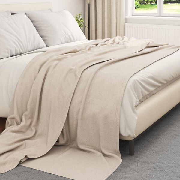 vidaXL Kastepledd 24 pcs Beige 270 x 240 cm Fleece
