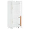 vidaXL Highboard hvit 69,5x34x180 cm konstruert tre