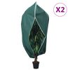 vidaXL Plantefleecetrekk med glidel&aring;s 2 stk 70 g/m&sup2; 1,55x1,55 m