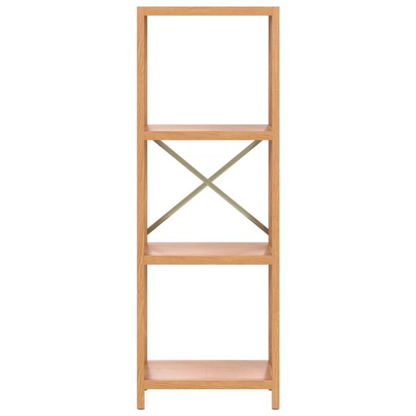 vidaXL Hylle 4 etasjer 40x30x112 cm heltre eik