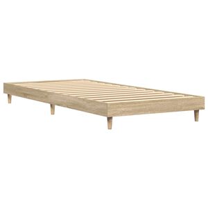 vidaXL Sengeramme uten madrass sonoma eik 75x190 cm konstruert tre